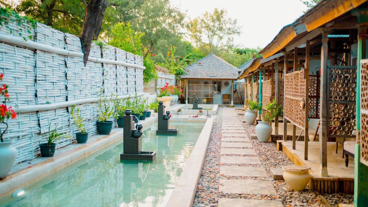 Bungalow Cafe Gili Beachfront Gili Meno Kültér fotó