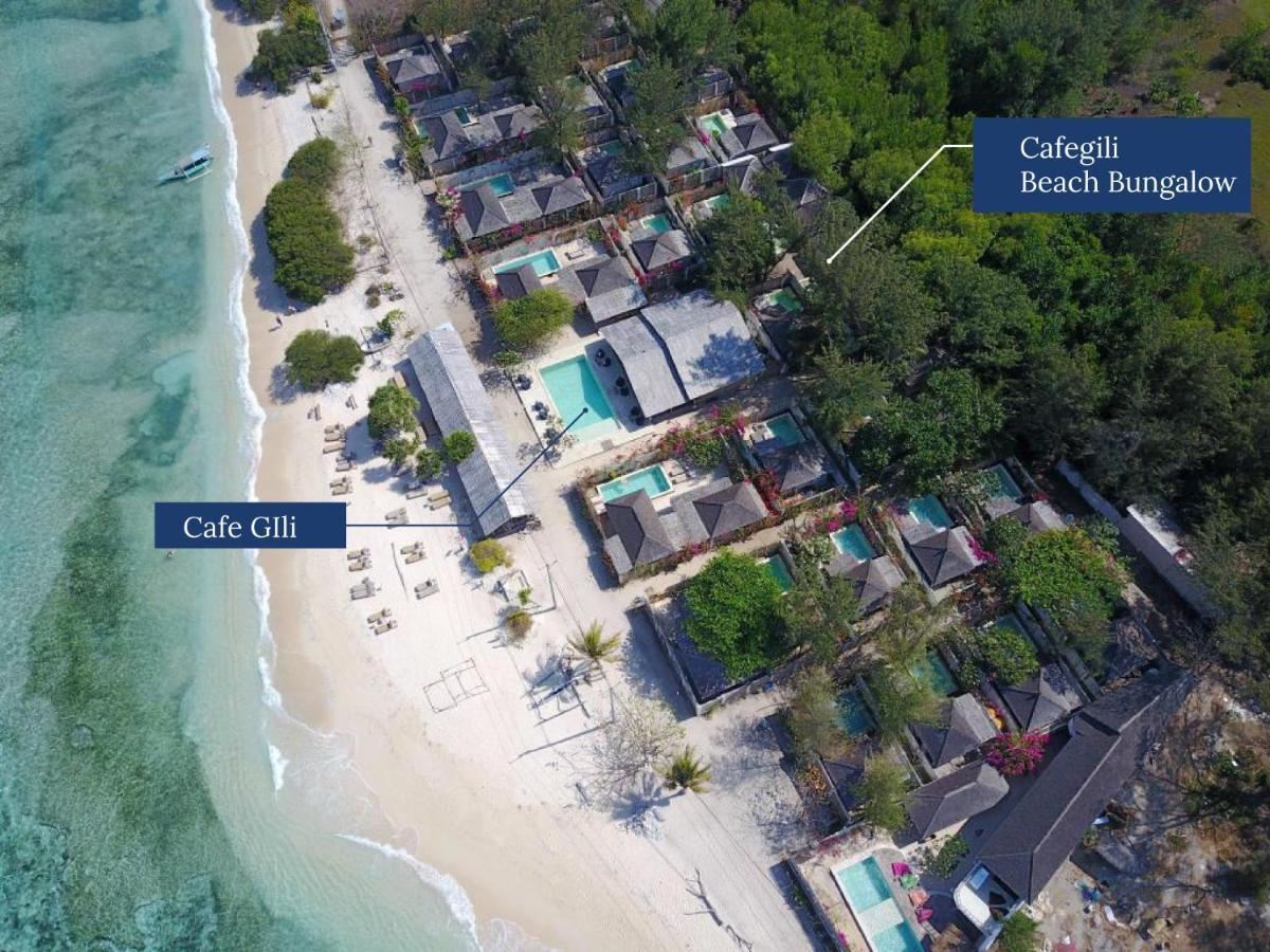 Bungalow Cafe Gili Beachfront Gili Meno Kültér fotó