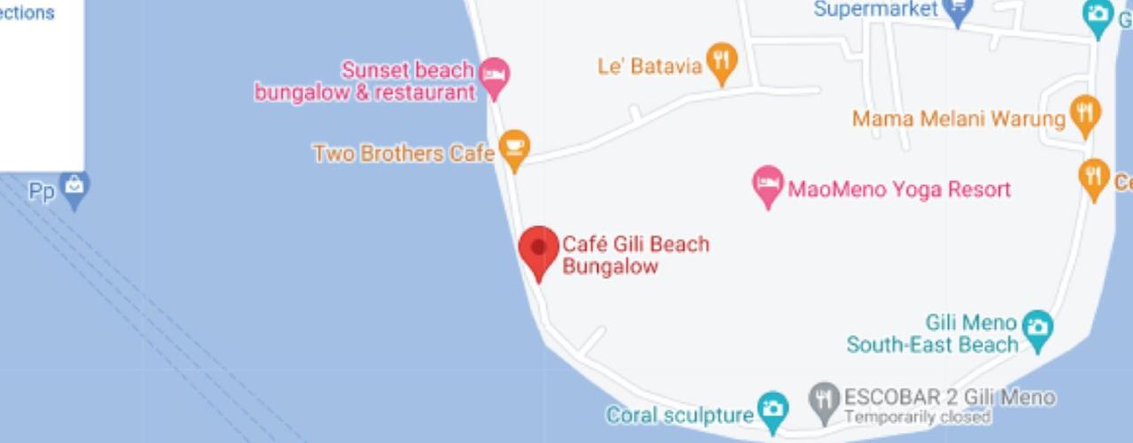 Bungalow Cafe Gili Beachfront Gili Meno Kültér fotó